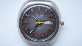 【送料無料】腕時計　ウォッチ　タイタンクロックヴィンテージアラームreloj titan automatic, 38mm, reloj de pulsera, vintage automatik reloj hombre