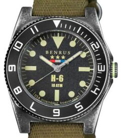 【送料無料】腕時計　ウォッチ　メンズテストオリーブナイロンブレスレット mens benrus h6 military tested limited olive nylon bracelet fast amp; free