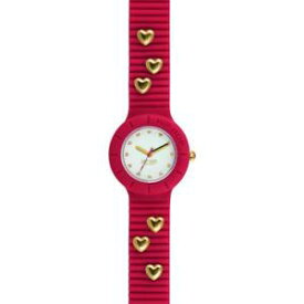 【送料無料】腕時計　ウォッチ　オロロジオヒップホップシリコンロックオーレゴールドorologio hip hop heartbreakers hwu0854 small 32mm silicone rosso cuore gold