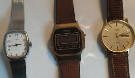 【送料無料】腕時計　ウォッチ　ビンテージプラークロットlot de 3 montres vintage timex en acier et plaqu or