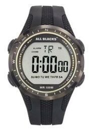 【送料無料】腕時計　ウォッチ　オールブラックシリコンクロノデュアルタイムアラーム