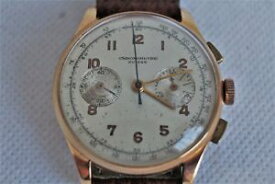 【送料無料】腕時計　ウォッチ　クロノグラフゴールドorologio chronographe suisse cronografo anni 50 manuale oro 750