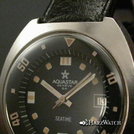 【送料無料】腕時計　ウォッチ　ダイバーステンレススチールaquastar genve seatime buzo acero inoxidable automtico reloj de 1973