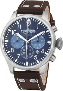 �y���������z�r���v�@�E�H�b�`�@�N���m�O���t�A���[��thunderbirds historage 1956 aviador crongrafo cuero azul reloj hombre tb107602