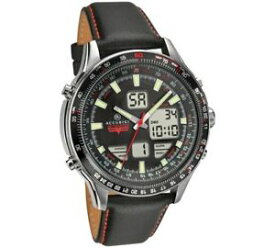 【送料無料】腕時計　ウォッチ　ステンレススチールクロノグラフアラームaccurist skymaster para hombre de acero inoxidable crongrafo reloj cmodo negro nuevo