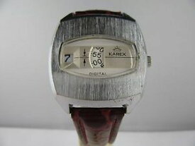【送料無料】腕時計　ウォッチ　デジタルワークビンテージレザーブレスレットc188 vintage karex digital scheibenuhr funcionan pulsera de cuero