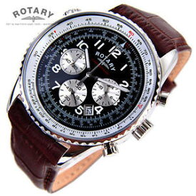 【送料無料】腕時計　ウォッチ　クロノグラフアラームロータリーストラップreloj rotary para caballero con crongrafo de cuarzo chronospeednuevo reloj correa de cuero marrn