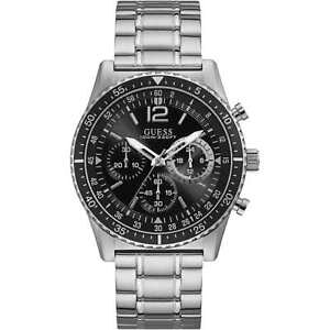 �y���������z�r���v�@�E�H�b�`�@�N���m�O���torologio guess launch w1106g1 watch acciaio uomo cronografo nero 44mm
