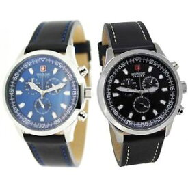 【送料無料】腕時計　ウォッチ　クロノグラフスイスペレカサorologio cronografo uomo swiss military cassa acciaio cinturino in pelle e data