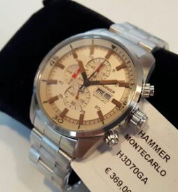 【送料無料】腕時計　ウォッチ　ハンマーモンテカルロクロノグラフクロノorologio uomo hammer,cronografo montecarlo,acciaio inox,day date,42 mm,chrono