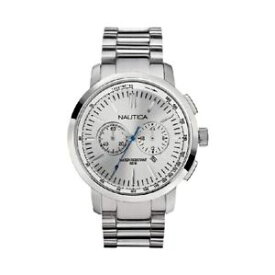 【送料無料】腕時計　ウォッチ　クロノグラフシルバークロノorologio cronografo uomo nautica a22601g acciaio silver chrono watch steel