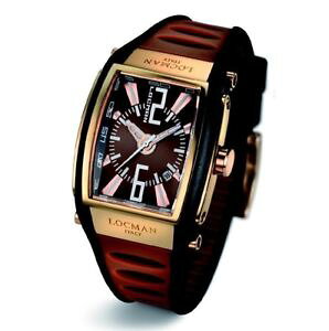 �y���������z�r���v�@�E�H�b�`�@�`�^�j�E��locman tremila orologio uomo titanio acciaio gomma placcato oro 18463000 pezzi