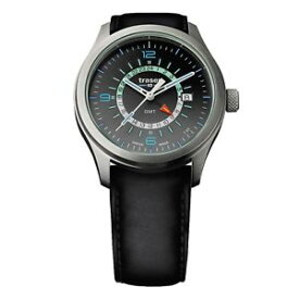 【送料無料】腕時計　ウォッチ　オーロラアナログシルバーマンブラックレザーtraser h3 p59 aurora gmt silver reloj hombre 107231 analgico cuero negro