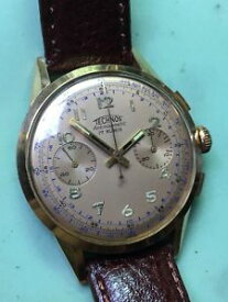 【送料無料】腕時計　ウォッチ　ビンテージテクノスヴィーナスプラークmontre chronographe vintage technos venus 188 plaqu or en tres bon tat 37mm
