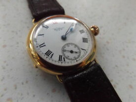 【送料無料】腕時計　ウォッチ　ウォルサムゴールドトレンチジャーナルreloj pulsera waltham oficial de trinchera de oro de 18ct 1927