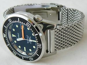 �y���������z�r���v�@�E�H�b�`�@�v���t�F�b�V���i�����b�V��orologio squale professional 500mt 1521026a, acciaio lucido, bracciale mesh