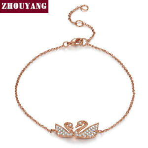 yzuXbg@ANZT?@{k[[YuXbgNX^as fr37339 bonheur cygne couleur or rose bracelet bijoux cuivre cristal bracele