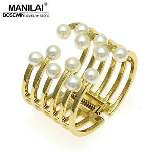 �y���������z�u���X���b�g�@�A�N�Z�T��?�@�fas de51793 frauen jonc charm zubehor nachgemachte perlen frau plattierten goldf