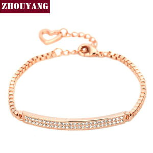 yzuXbg@ANZT?@}CNuXbg[Yas fr36792 cz micro pave couleur de la chaine en or rose bracelet cuivre crista