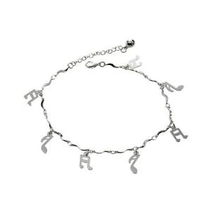 �y���������z�u���X���b�g�@�A�N�Z�T��?�@�u���X���b�g10xwomen�fs musical note silver alloy cute bracelet m5g8