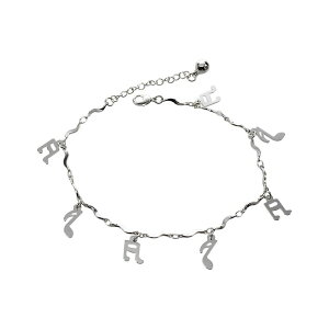 �y���������z�u���X���b�g�@�A�N�Z�T��?�@�u���X���b�g10xwomen�fs musical note silver alloy cute bracelet b8z6
