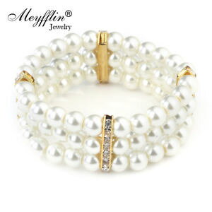 �y���������z�u���X���b�g�@�A�N�Z�T��?�@�u���X���b�g�g�����f�Bsm fr80046 multicouches bracelets pour femmes simulant perle trendy