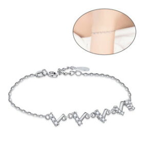 【送料無料】ブレスレット　アクセサリ—　925 スターリングスクリプトvペンダントリンクチェーン925 genuine sterling silver script initial v pendant link chain bracelet charm