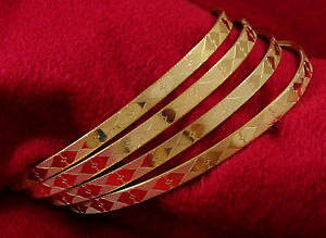 �y���������z�u���X���b�g�@�A�N�Z�T��?�@k�u���X���b�g�u���X���b�g18k plaqu or bracelet 4pc ethnique indien mis bijoux bracelet kada traditionnel