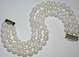 【送料無料】ブレスレット　アクセサリ—　モンブランブレスレット18cm, blanc perles de culture ,3 ranges ,bracelet