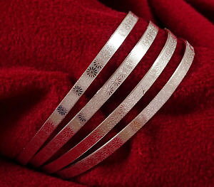 yzuXbg@ANZT?@AWFguXbguXbgargent plaqu bracelet 4pc ethnique femme indienne mis bijoux bracelet partie