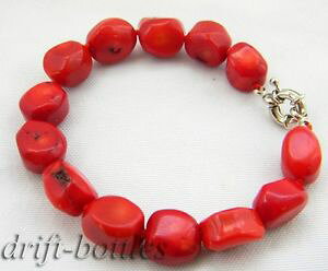 �y���������z�u���X���b�g�@�A�N�Z�T��?�@�o���b�N�R�[�����u���X���b�g813mm massive red baroque coral bracelet