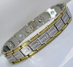 【送料無料】ブレスレット アクセサリ? ステンレスブレスレットチェーンstainless steel magnetic bracelet arthritis pain relief wrist chain unite gp mag