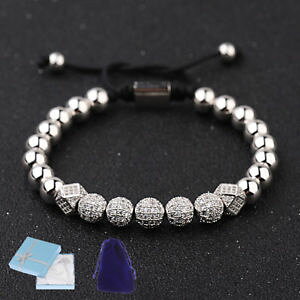 yzuXbg@ANZT?@}CNL[rbNWRNEuXbgmen women 8mm silver plated cz copper micro pave cubic zircon crown bracelets
