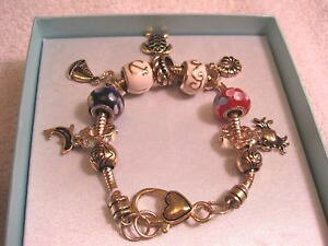 yzuXbg@ANZT?@uXbgt@bV{bNXS[hg[r[Ynautical charm bracelet fashion 13 charms amp; beads in box gold tone7 14l