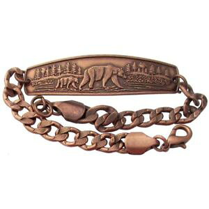 yzuXbg@ANZT?@uXbgnhChxAWG[`F[solid copper bracelet bear handmade jewelry chain arthritis pain relief therapy