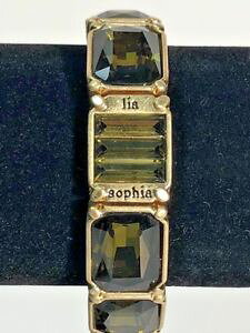 yzuXbg@ANZT?@\tBA_[NO[S[hg[uXbgt@bVXgb`womans lia sophia dark green stone gold tone stretch bracelet fashion jewelry