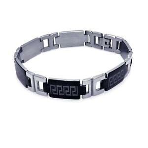 �y���������z�u���X���b�g�@�A�N�Z�T��?�@�m���[���u���X���b�g216cm acier inoxydable mail noir conception celtique bracelet lien