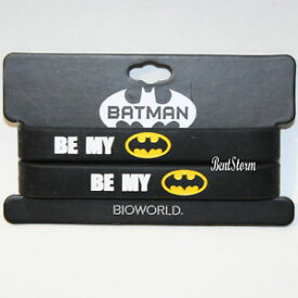 【送料無料】ブレスレット　アクセサリ—　コミックバットマンバットロゴbffゴムブレスレットベストdc comics be my batman bat logo best friends bff rubber bracelet 2 pk 12 nwt