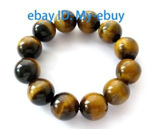 �y���������z�u���X���b�g�@�A�N�Z�T��?�@�^�C�K�[�A�C�r�[�Y�u���X���b�gso cool 18mm brown tiger eye beads bracelet 8