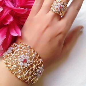 yzuXbg@ANZT?@ftcbu64WRr[uXbgR{ftcbu64 zircon studded ruby shade fashion ring and bracelet, combo for gift