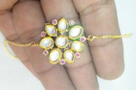 【送料無料】ブレスレット　アクセサリ—　ファッションジュエリーオープンブレスレットブレスレットfashion jewelry goldplated openable kundan bracelet wedding adjustable bracelet