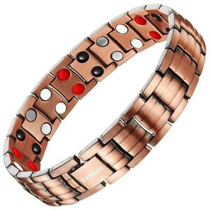 yzuXbg@ANZT?@oCIuXbgpure copper chunky 4 in 1 bio 44 x magnetic bracelet men women arthritis 5000g