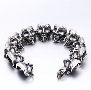 yzuXbg@ANZT?@N[t@bVpNp[\iCYre[W`^}XNuXbgcool fashion punk personalized vintage 316l titanium steel v mask bracelet