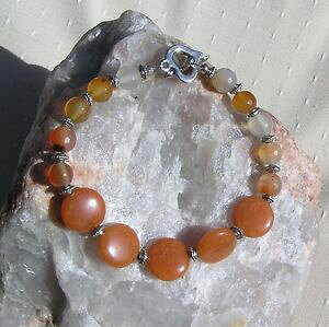 yzuXbg@ANZT?@JlNX^uXbgcarnelian amp; peach aventurine crystal gemstone bracelet butterscotch