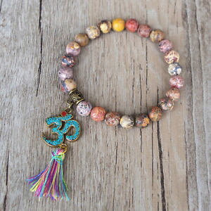 �y���������z�u���X���b�g�@�A�N�Z�T��?�@�f�n���h���C�has de35952 handmade tibetischen buddhismus naturstein chakra mala zink legierun