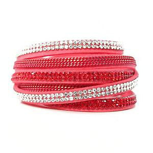 �y���������z�u���X���b�g�@�A�N�Z�T��?�@�u���X���b�g���b�v�N���X�^�����C���X�g�[���`�F�[�����U�[�s���N�X�G�[�hbracelet wrap slake crystal rhinestone shiny chain leather pink suede