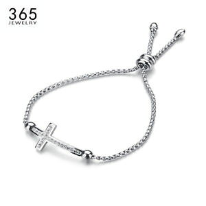 �y���������z�u���X���b�g�@�A�N�Z�T��?�@�f�X�g�[���N���Xas de38258 cz stone cross female trendy edelstahl metall kettenverbindungs armb