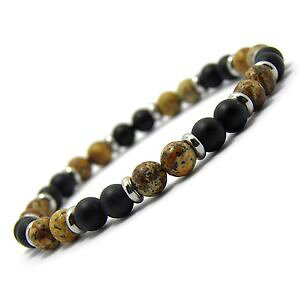 yzuXbg@ANZT?@uXbg6mmbracelet manwoman beads 6mm natural stone gems metal stainlessinox