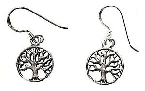 �y���������z�u���X���b�g�@�A�N�Z�T��?�@�f���A���W�F���g���Bn1 boucles doreilles arbre de la vie yggdrasil du monde argent 925