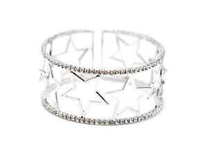 �y���������z�u���X���b�g�@�A�N�Z�T��?�@�I�[�v���J�t�u���X���b�g�}���`�X�^�[�c�cbc2718eopen cuff bracelet multi star silvery metal and contour s